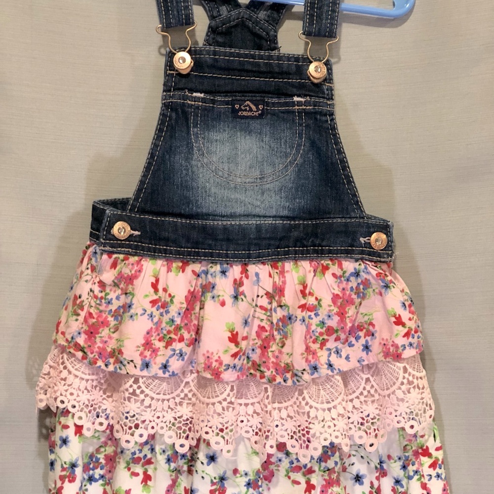 Jordache Overall & Floral Dress
